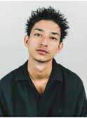 黒髪スパイキーショート 社会人短髪仙台メンズヘア
