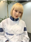 ブロンドミニボブ