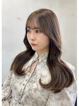 アリスバイアフロート 自由が丘(ALICe by AFLOAT) 韓国くびれヘア／顔まわりカット／グレージュ
