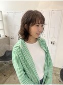 ミディアムレイヤー/くせ毛風パーマ