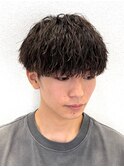刈り上げ韓国マッシュショートツイストスパイラルツーブロック