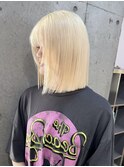 ブロンド/ショートボブ/ハイトーン【大名/天神】