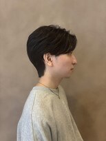 トゥルー 渋谷(TRUE)&nbsp;センターパート/ストレートパーマ/メンズカット/渋谷