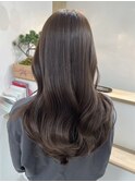 グレージュミルクティーベージュカラー韓国レイヤーカット桑名