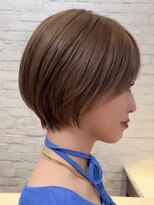 表参道大人ショートボブ顔周りレイヤーカットくびれショート40代