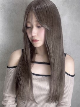 ルノン(LUNON) ホワイトグレージュミニウルフチェリーブラウンデジタルパーマ