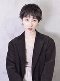 透明感カラーニュアンスパーマショート