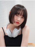 ミニボブ/丸みボブ/ぱっつん/ぱつっとボブ/フェイスレイヤー