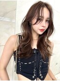 韓国ヘアーハッシュカットレイヤーカットグレージュブリーチ無し