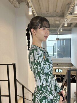 ヌープヘアーアイス(NUUP.hair ici) 編み込み巻き下ろし◎ロングヘアタイトアレンジパーティーヘア