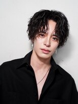 エン(EN) シャドウパーマメンズ波巻きパーマ韓国メンズマッシュウルフ