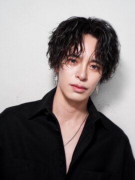 エン(EN) シャドウパーマメンズ波巻きパーマ韓国メンズマッシュウルフ