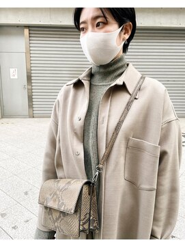 ケンジ 横浜(KENJE) ショートカット/オリーブグレージュ/地毛風カラー