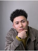 ボックスショート スパイキーパーマ 短髪 鹿児島メンズ