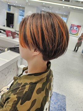 アース 札幌駅前店(HAIR&MAKE EARTH) アンブレラカラーオレンジ