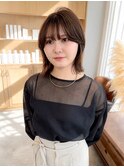 倉敷レイヤーボブ20代30代40代顔周りカットベージュカラー