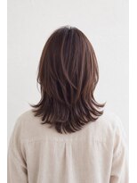 ベルス(bellus)&nbsp;顔まわりレイヤー×ラベンダーブラウン　30代　40代