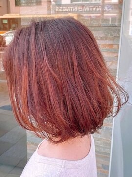 ヴァンカウンシル 伊勢佐木町店(VAN COUNCIL) 〈VANCOUNCIL〉Aラインボブ アプリコットオレンジ