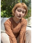 ハイトーン　オン眉ボブ