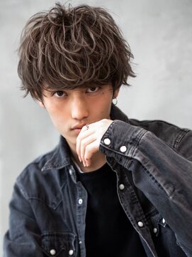 オースティン 流山おおたかの森(AUSTIN) ツイストパーマ七三オールバックマッシュウルフスリークショート