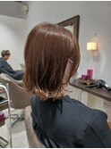 モテヘアー ベージュ 大人可愛い20代30代40代 外はねボブ