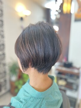 オルオル(OLUOLU) ショート×ハリコシ艶復活白髪染め×ハイライト