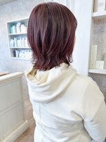 キャアリー(Caary)&nbsp;福山caary透明感ばつぐんラベンダーピンクカラー外はねボブ