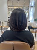簡単まとまる★大人綺麗めひし形ボブ/ダークブラウン/千葉美容室