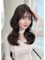 リッカ(LICCA)&nbsp;【RINA】小顔に見える！シースルーぱっつん/グレージュカラー