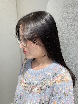 ジュエ ヘアー デザイン(Jue hair design) 顔周りカット×ツヤツヤ暗髪