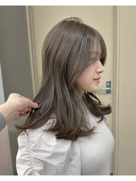 パークレーン アイス イヴェン(park lane ICI yeven) ブリーチなしダブルカラー オリーブベージュ くすみ アッシュ 夏