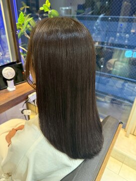 ヘアリゾート粋 ティガ 池袋店(tiga) 透明感カラー/艶髪ストレート/髪質改善/セミロング