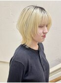 【morio成増 セリザワ】ショートウルフ　ブロンド　ブリーチ