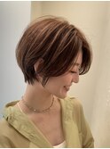 髪質改善/大人ガーリー/似合わせカット/ショートボブ前髪/大宮