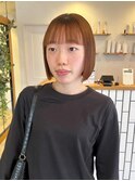 ボブ/切りっぱなしボブ/ベージュ/20代/30代/40代
