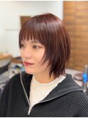 20代30代40代髪型タッセルボブミニボブ切りっぱなし