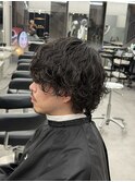波巻きパーマ/ウルフメンズパーマ波巻きスパイラル