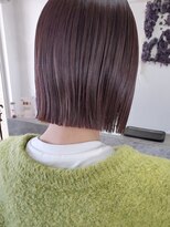 ヘアスタジオニコ(hair studio nico...)&nbsp;暖色系カラー+ぷつっとボブ ※髪質改善※ハイライト※白髪ぼかし