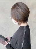 20代30代大人可愛い韓国風レイヤーショートボブアッシュ