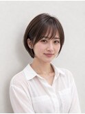 丸みショート/大人ショート/モカブラウン/大人かわいい/似合わせ