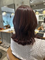エッジ(EDGE)&nbsp;ブリーチなし艶ピンク×レイヤー風巻き