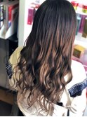 プルエクステでグラデーションヘア