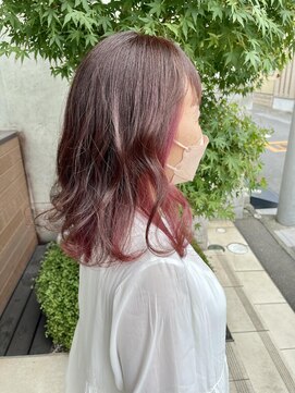 エム インターナショナル 春日部本店(EMU international) ピンク系インナーカラー