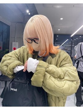 ソル オモテサンドウ 表参道 青山(SOL . OMOTESANDO) 抜きっぱなしブリーチ/オレンジカラー/レイヤー［表参道駅］