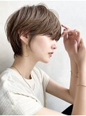 大人可愛い20代30代40代50代小顔ショートボブ丸みショートくびれ