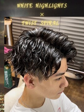 ガイズ ヘアー イサミ(GUY'S HAIR 133) ツイストスパイラル/ホワイトメッシュ/ツイスパメッシュ