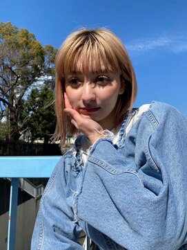 ルート(Route) 顎ラインボブ×ハイトーンカラー@20代/30代/40代/50代