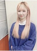 ピンクブロンド#シールエクステ