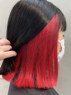 アクト(ACT) インナーカラー/アンブレラカラー/赤髪/レッド/推しカラー