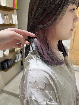 グロウ 恵比寿(grow) インナーカラー×ピンク